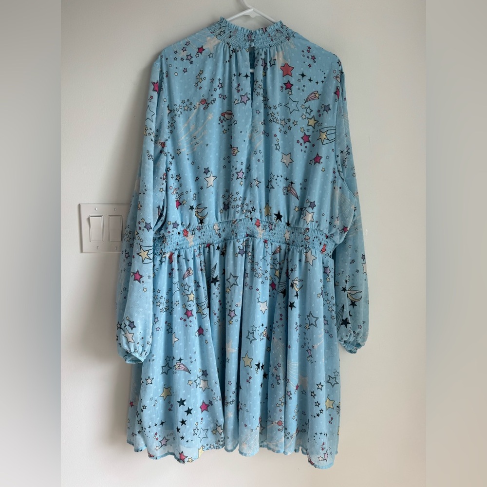 TORRID Mini Clipdot Blouson Sleeve Mock Neck Skater Dress Women’s Plus Size 4X - Picture 11 of 15